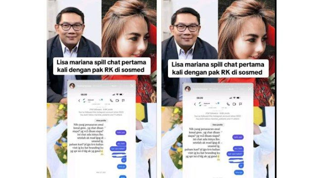Dituduh dengan marah wanita gatal, Lisa Mariana Spill Chat Ridwan Kamil ...