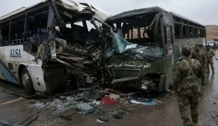 Bus Sipil Kontra Bus Militer di Suriah, 35 Orang Penumpang Tewas