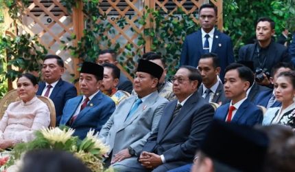 Momen langka, Prabowo, Jokowi, SBY dan Gibran duduk dalam satu forum