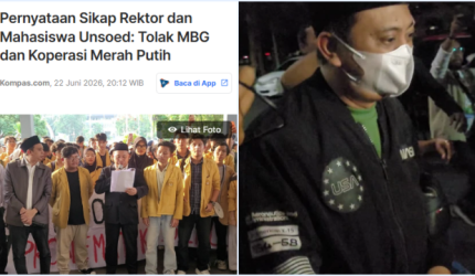 Ada yang mempertanyakan apakah Rektor Unsoed di OTT KPK karena tolak MBG dan KDMP?