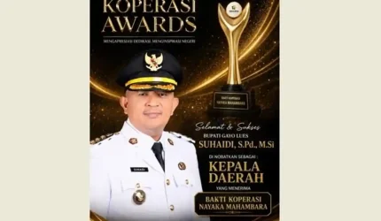 Bupati Gayo Lues Suhaidi Raih Koperasi Awards 2026, Dinilai Berhasil Percepat Pembentukan KDKMP