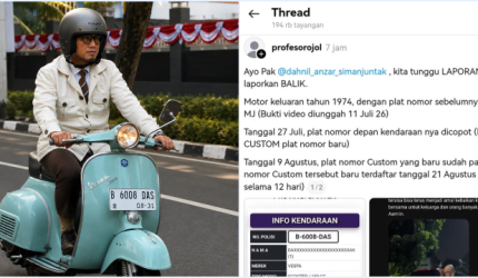 Dahnil Anzar Terancam Dilaporkan Kembali ke Polisi, Identitas Vespa "Palsu" Terungkap