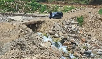 Jalan Lintas Gayo Lues - Aceh Timur Masih kembali Putus, Tiga Titik Jadi Kendala Utama