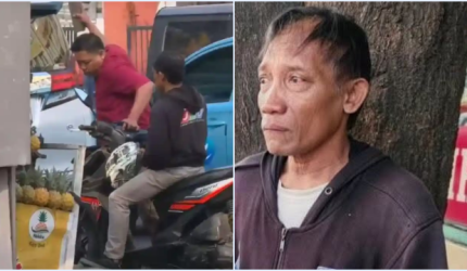Pak Ojol ingin mencari nafkah, namun sepeda motornya dirusak oleh pengemudi Alphard Gegara Senggolan