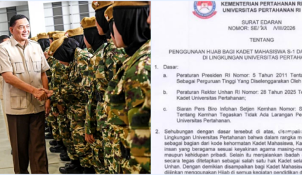 Unhan Keluarkan SE Terbaru Soal Bolehkan Taruna Putri Berhijab, Begini Isinya