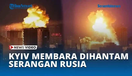 VIDEO Kyiv yang Membara Dihantam Serangan Rusia di Malam Hari