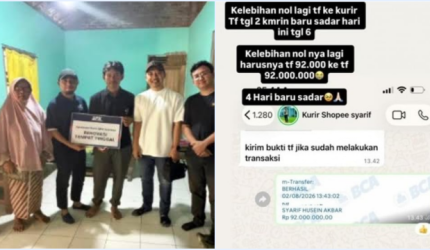 Viral Kembalikan Uang COD Rp 92 Juta, Kurir SPX Syarif Dapat Apresiasi Renovasi Rumah