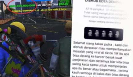 Virus! Streamer Mendapat Rp. 1 Miliar di Saveran, Tiba-tiba Dishub Denpasar Kirim DM Minta Datang ke Kantor