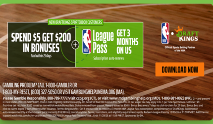 Gunakan kode promo DraftKings untuk mendapatkan $200 dalam taruhan bonus, NBA League Pass gratis untuk taruhan NFL, Cowboys-Packers